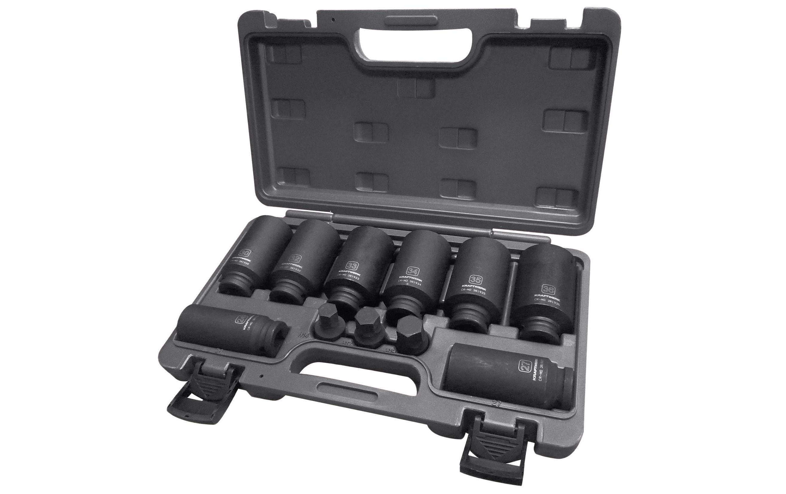 Kraftwerk 12-Kant-Schlag-Stecknuss-Satz 1/2", 11-teilig