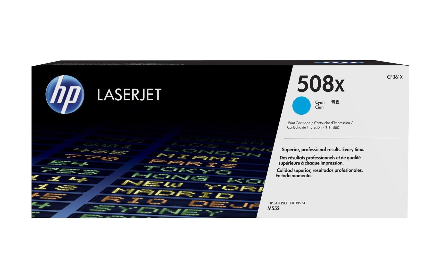 HP Toner 508X - Cyan (CF361X) Seitenkapazität ~ 9'500 Seiten