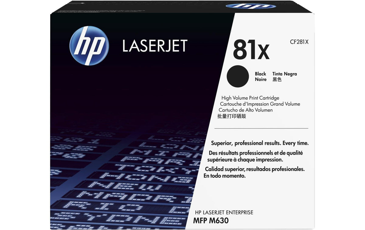 HP Toner 81X - Black (CF281X) Seitenkapazität ~ 25'000 Seiten
