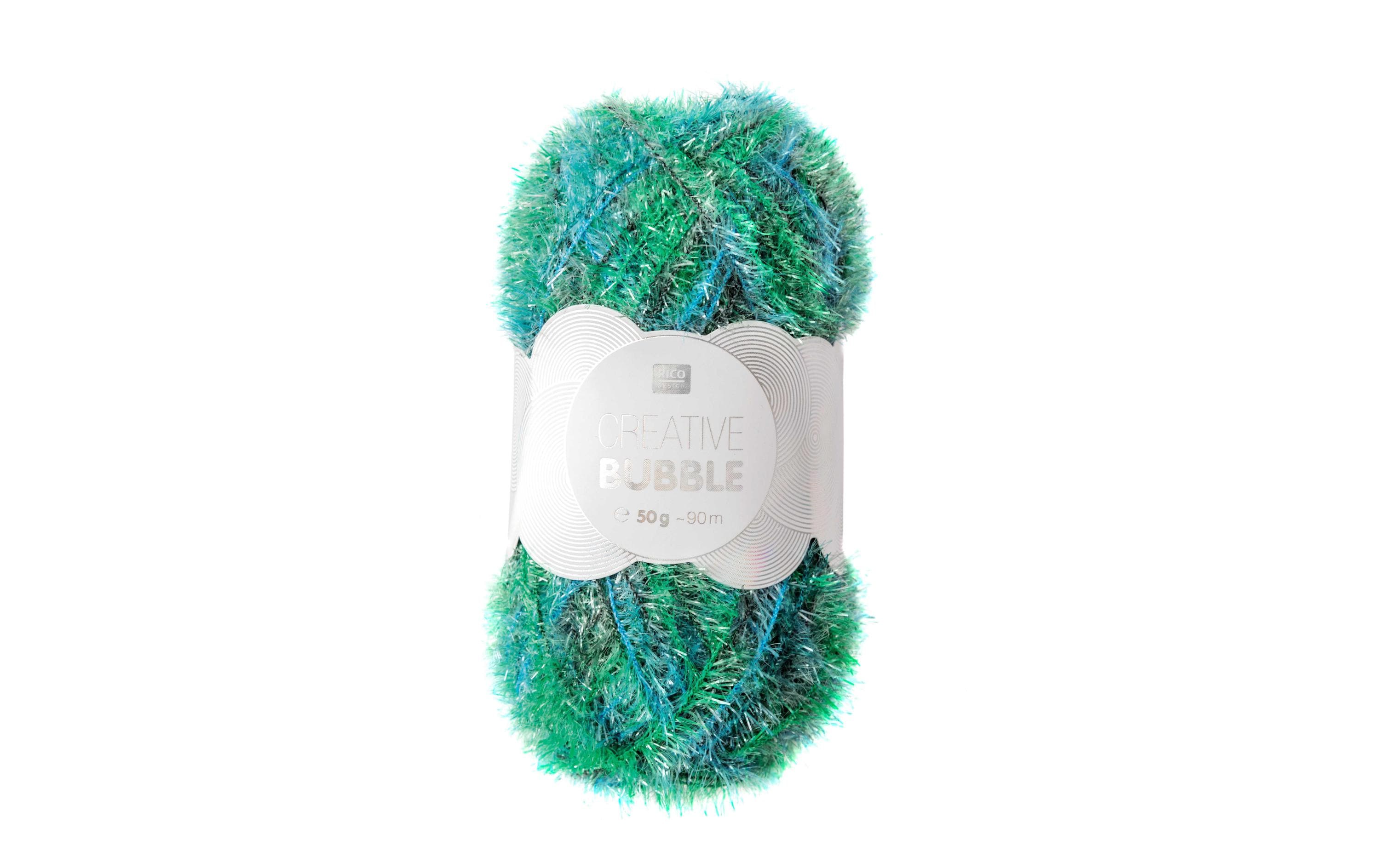 RICO Creative Bubble Print, grün Mix 50 g, 90 m, 100 % PES