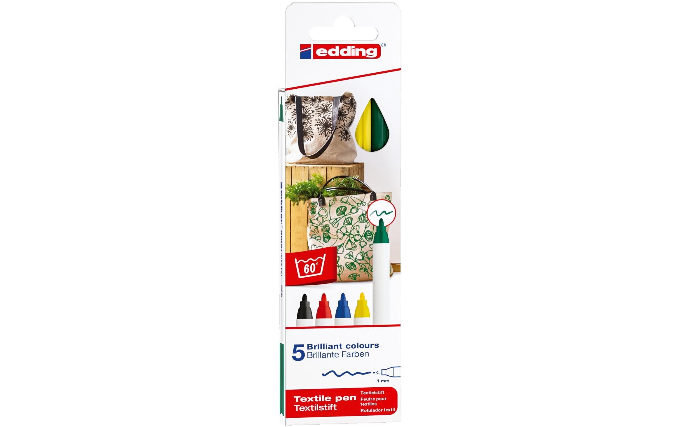 Edding Textilstift 4600 E-5 Basic Col assortiert