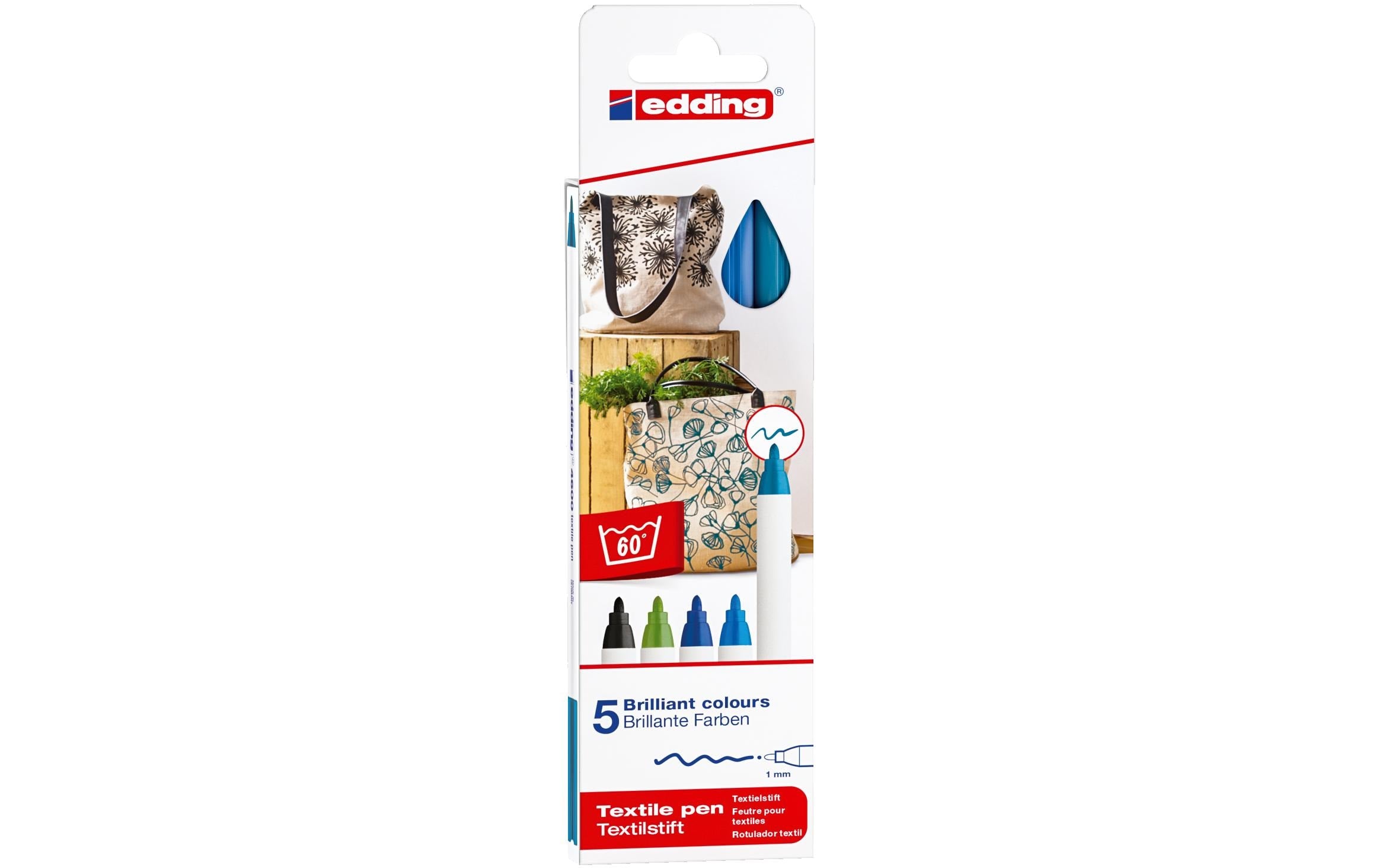 Edding Textilstift 4600 E-5 Cool Col assortiert