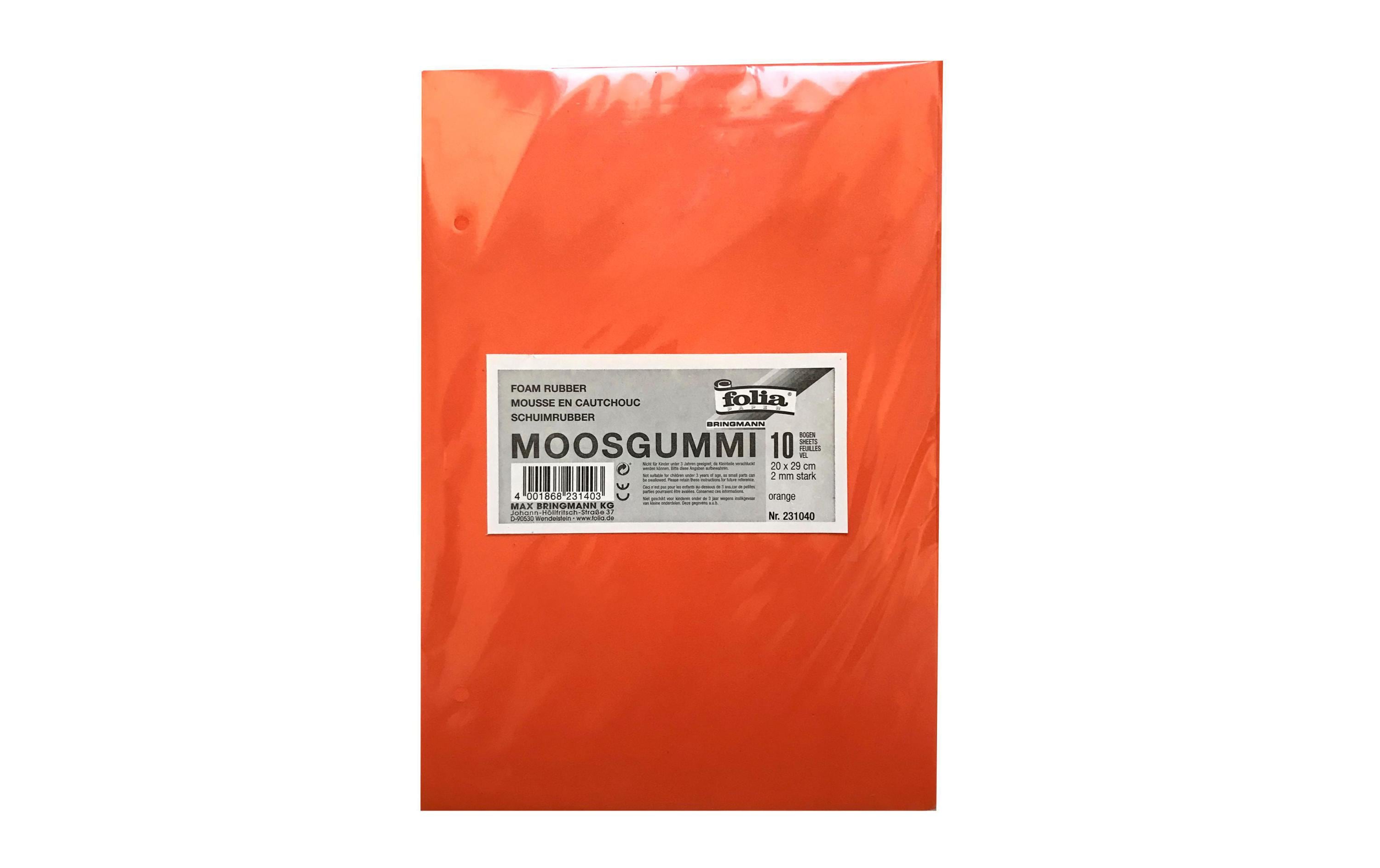 Folia Moosgummi rot 10 Bogen à 20x29cm