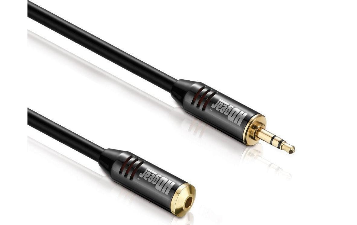 Premium 3.5 mm Stereo Klinkenkabel, 1.00m Stecker auf Buchse