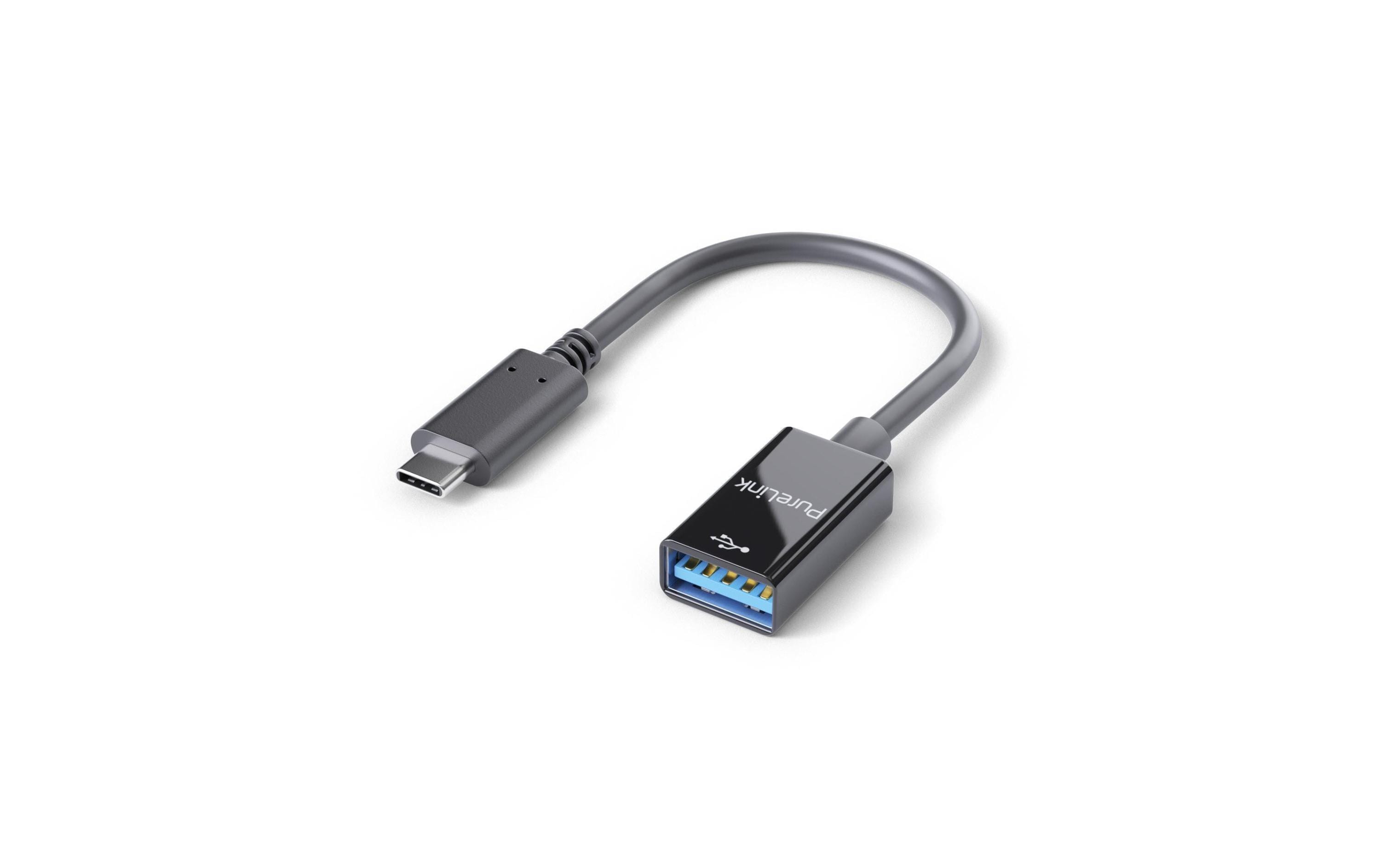 PureLink Premium Adapter USB-C- USB-A 5Gbps, 60W, 10cm, Schwarz