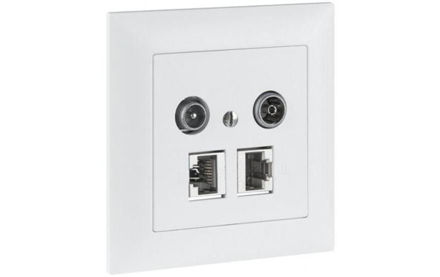 R + M Multimedia Kombi Dose komplett 11db, 2-Loch