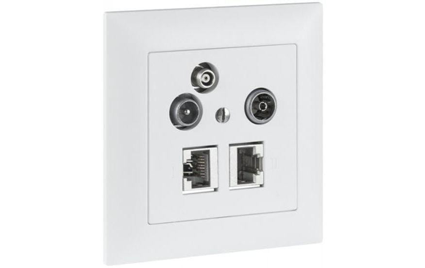 R + M Multimedia Kombi Dose komplett 11db, 3-Loch