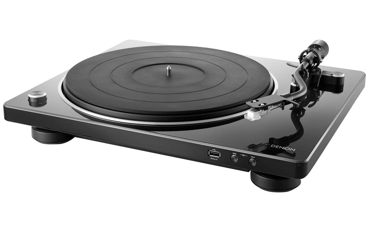 Denon DP-450USB, Plattenspieler, schwarz S-Tonarm,  USB-Aufnahme-Funktion