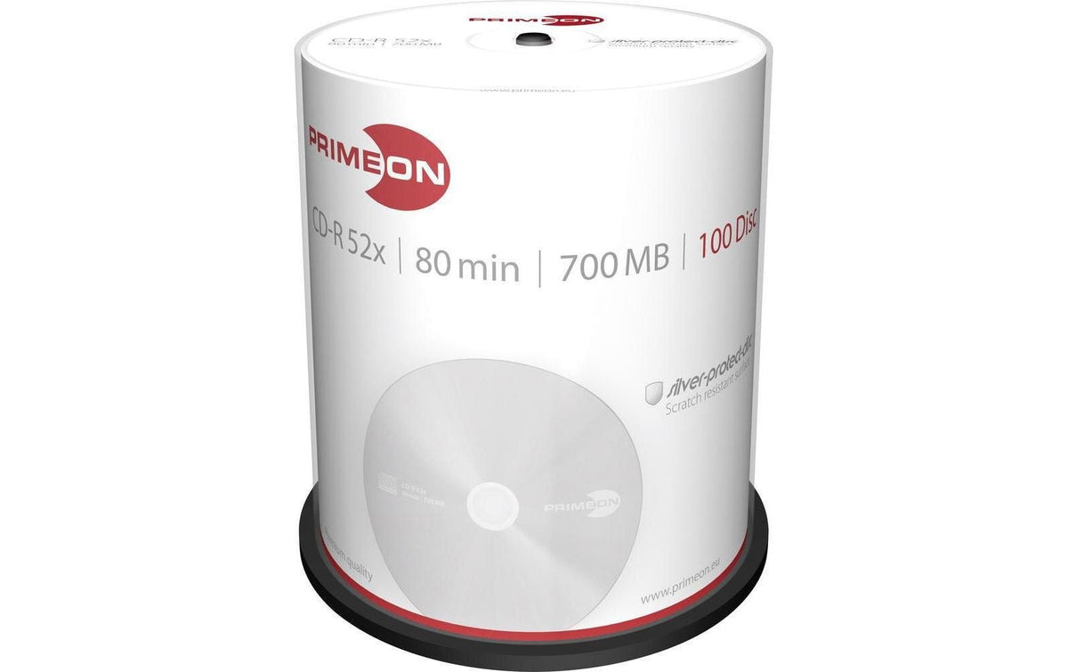 Primeon CD-R 700MB  100er Spindel bis 52-fach, nicht bedruckbar