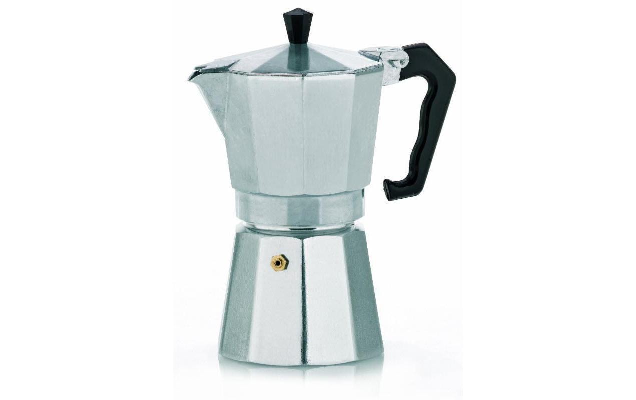 Kela Espressokanne Italia 150ml Aluminium mit schwarzem Kunststoff
