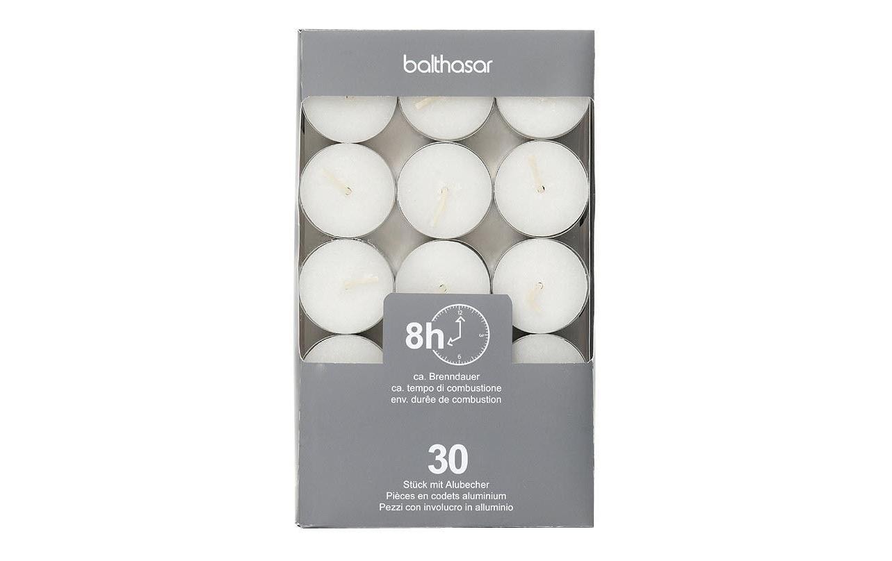 balthasar Teelichte Alu 30 Stück B: 38 x H: 24mm, 8h Brenndauer