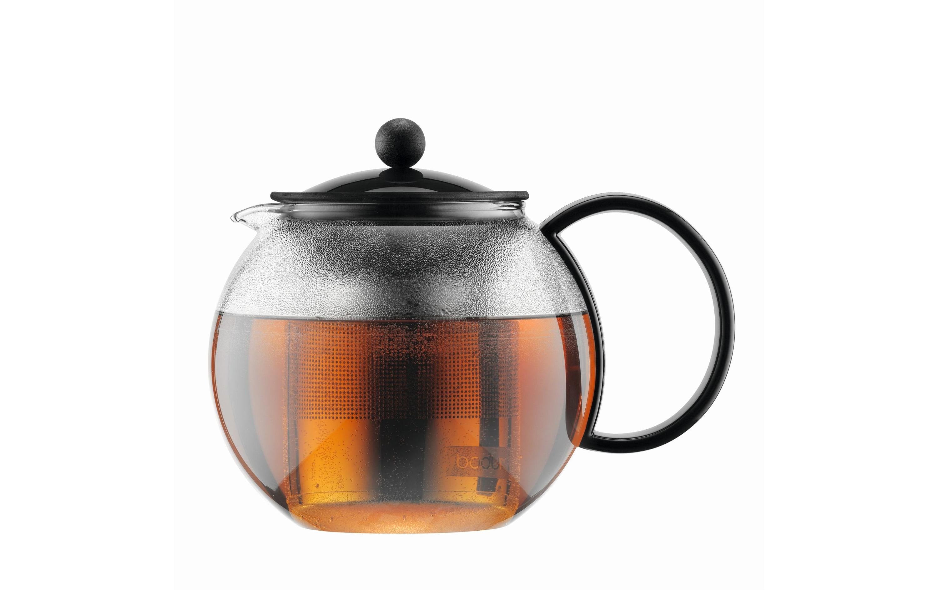 Bodum Assam Teebereiter mit Edelstahlfilter schwarz, Fassungsvermögen 1.0 Liter