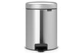 Brabantia NewIcon Treteimer 5 Liter Matt Steel, Inhalt 5 Liter, Fingerprint
