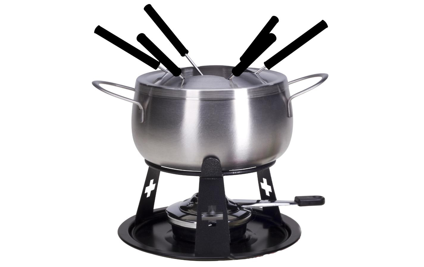 Nouvel Fleischfondue-Set mit CH Kreuz 9-teilig
