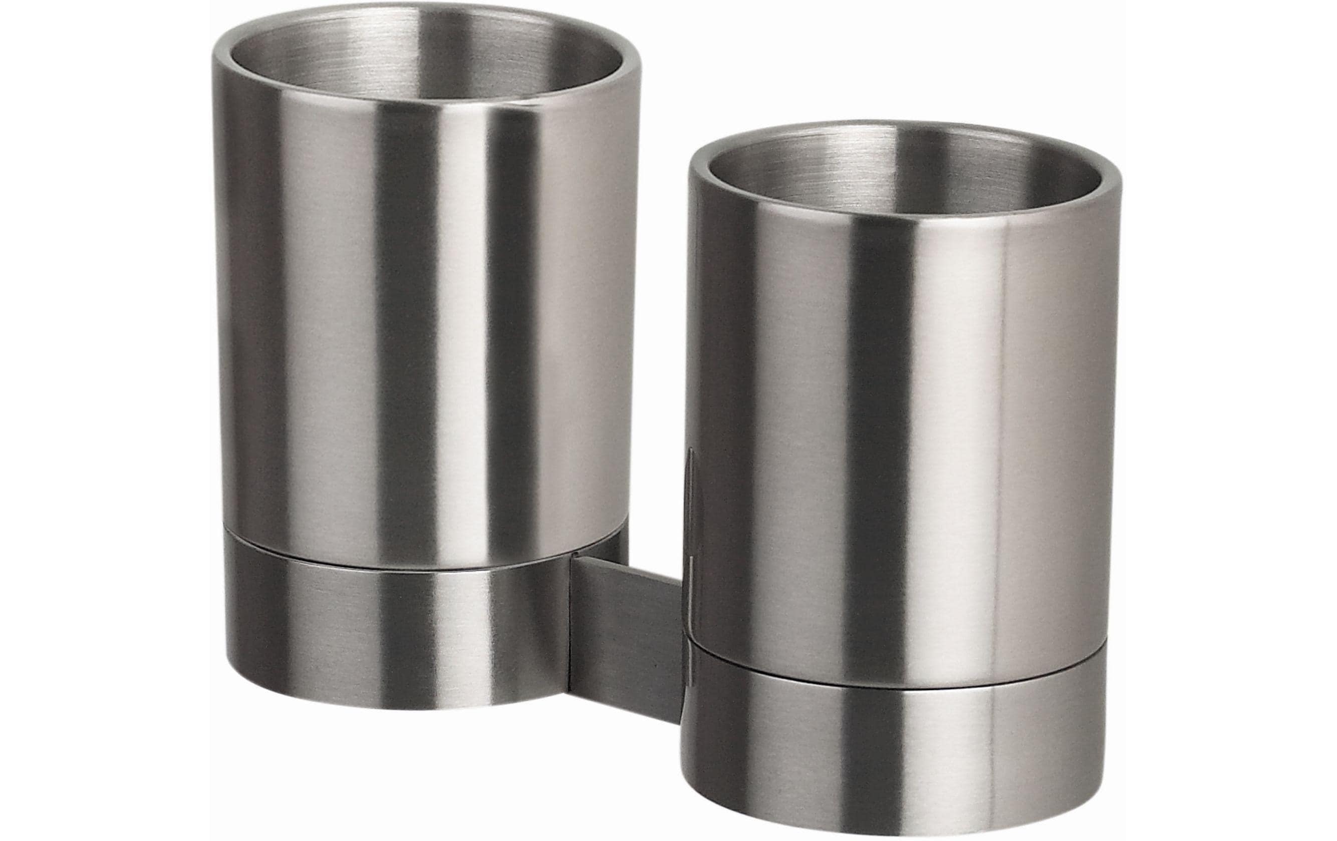 Spirella 2er Zahnbecher NYO-STEEL brushed