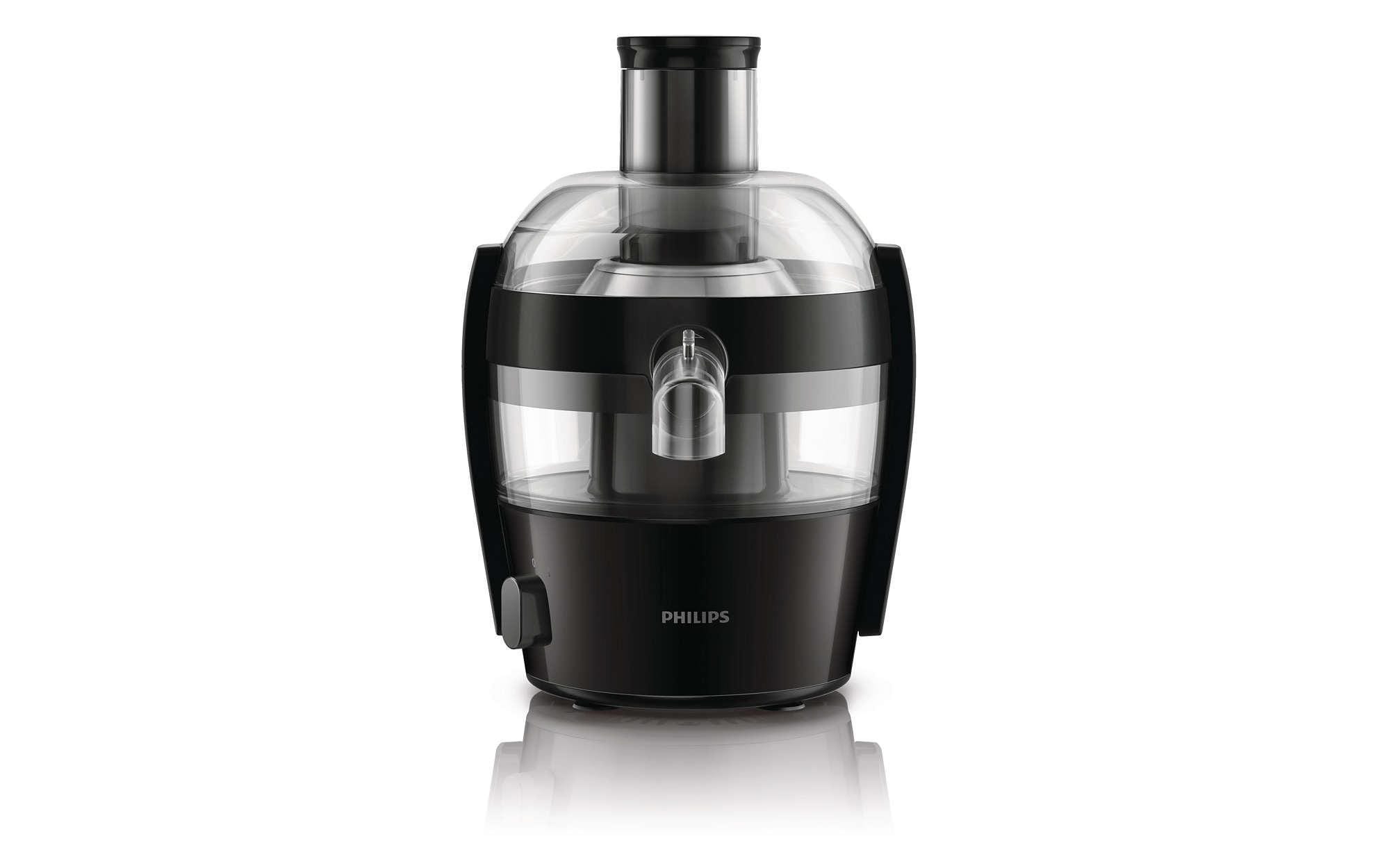 Philips Entsafter Viva HR1832/00 direkt ins Glas entsaften