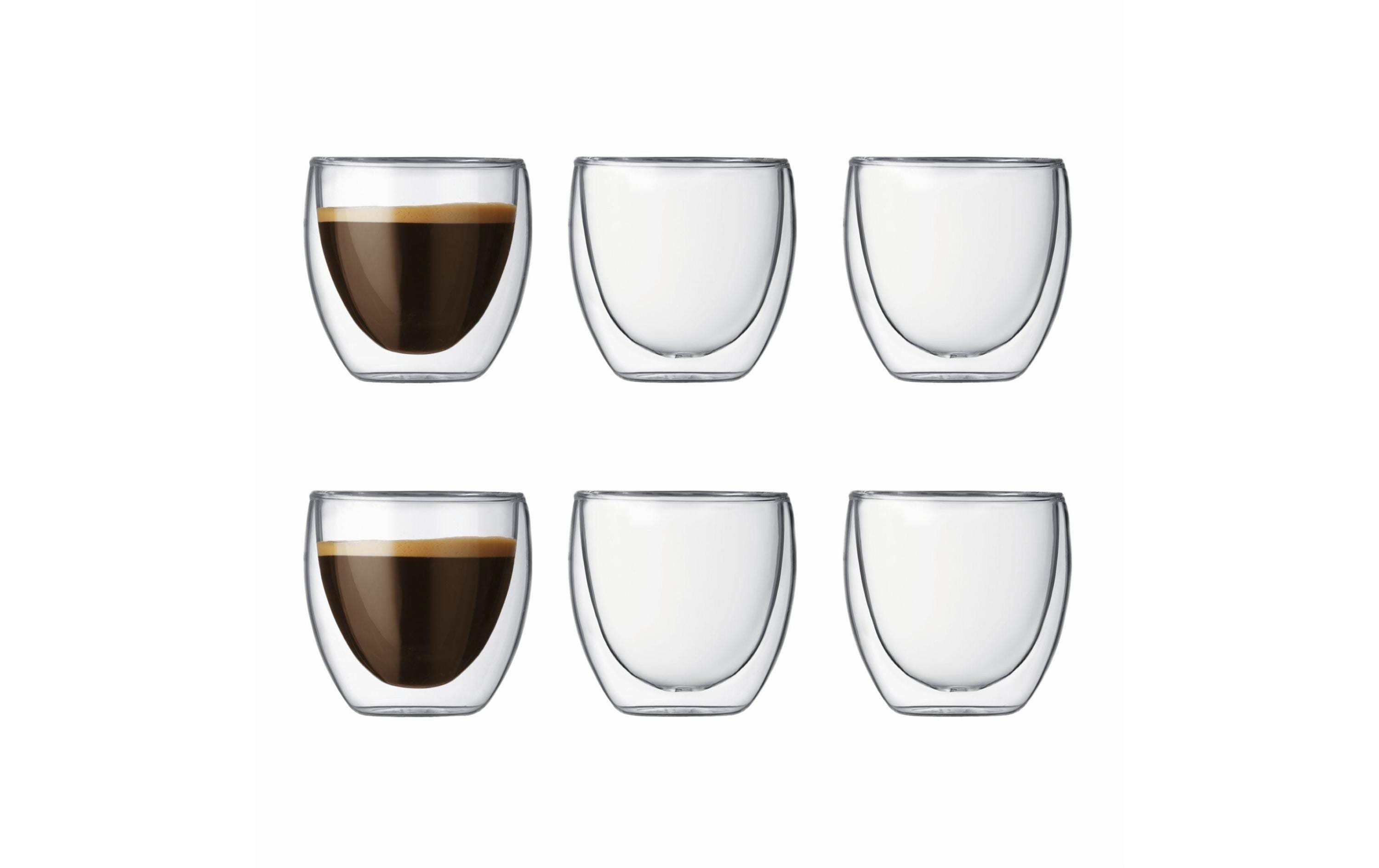Bodum PAVINA Glas 0.08 Liter Set 6 Stück, doppelwandig