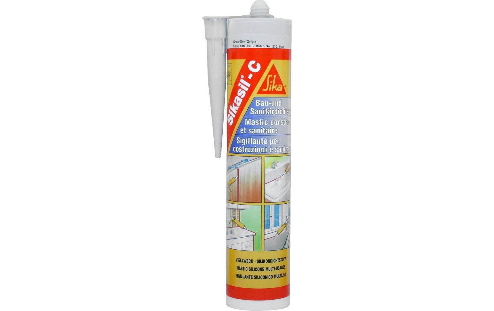 Sika Sikasil-C grau Silikon-Fugendichtstoff, 300 ml