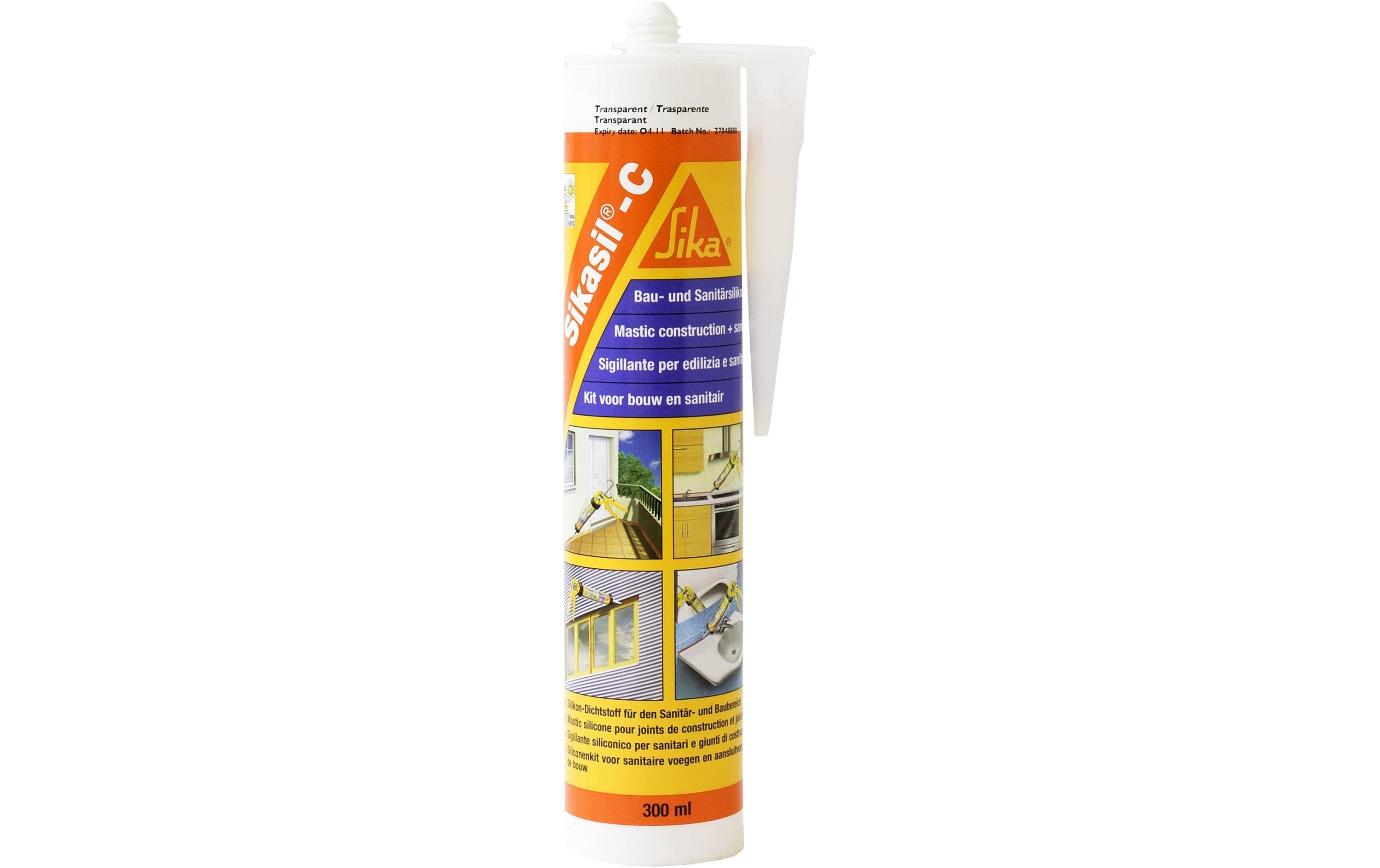 Sika Sikasil-C transparent Silikon-Fugendichtstoff, 300 ml