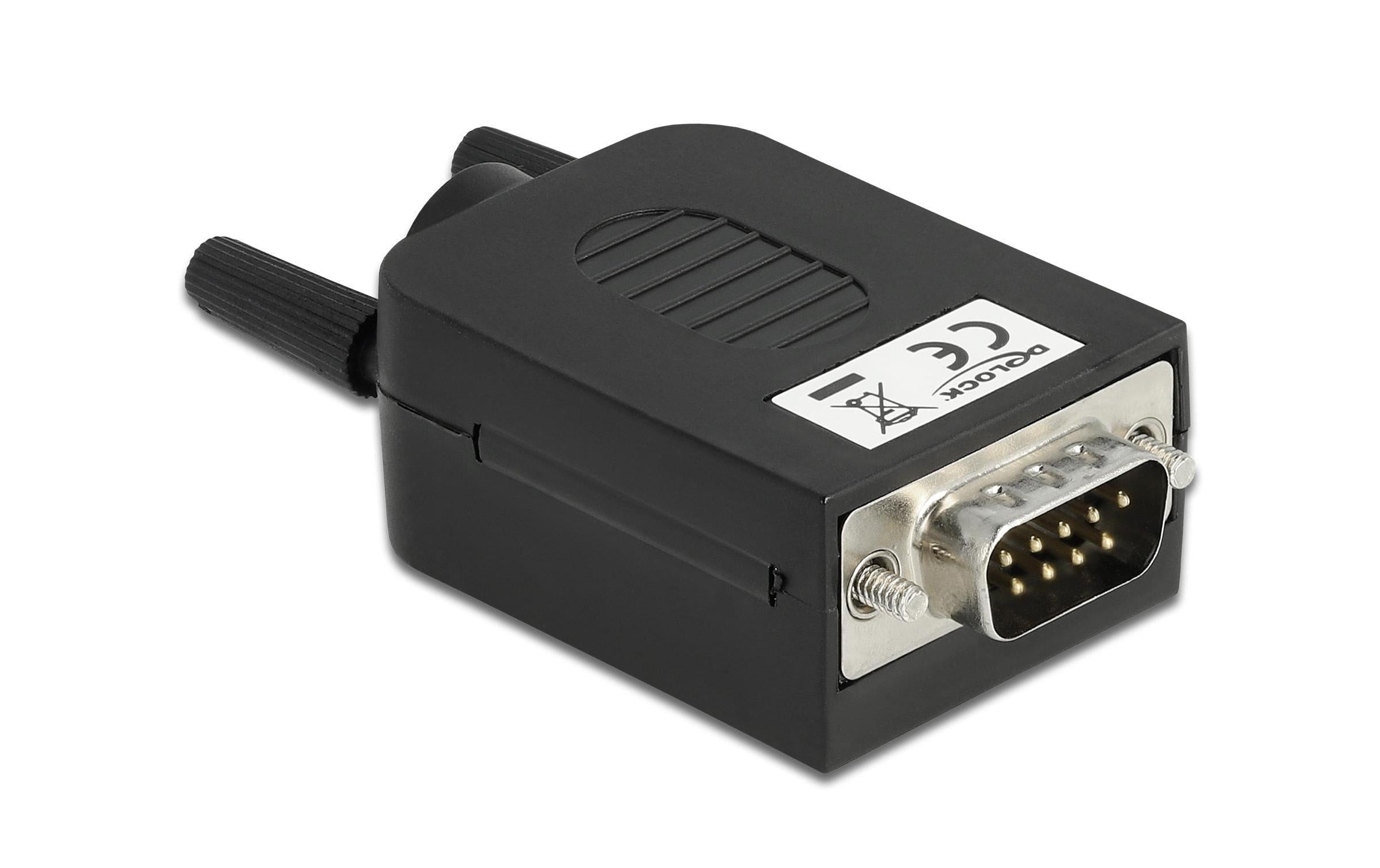 Delock Adapter Sub-D 9Pin/St - 10Pin TB 10Pin Terminalblock, Pitch 3.81, Schrauben