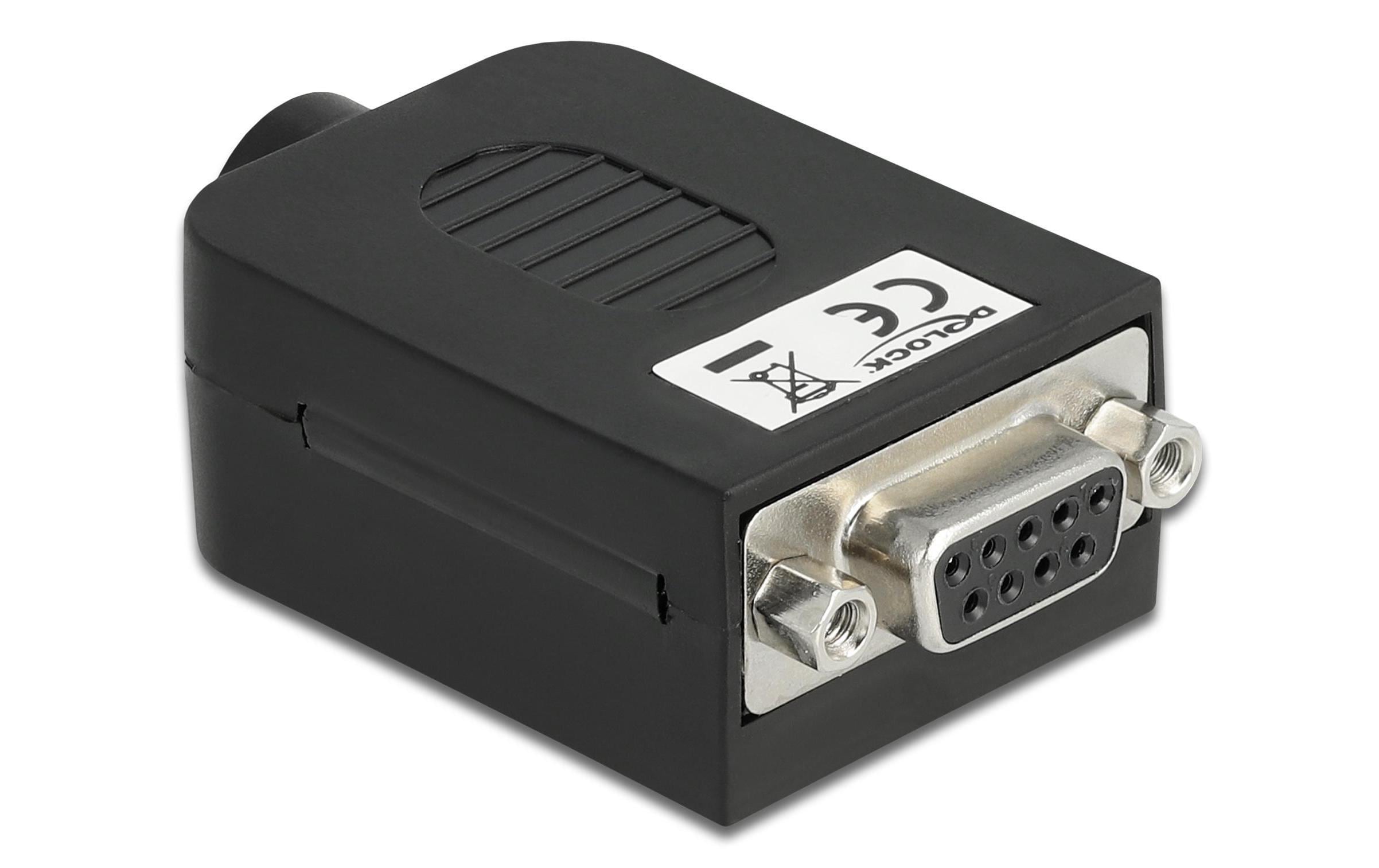 Delock Adapter DB9 9Pin Buchse 10Pin Terminalblock, Pitch 3.81, Muttern