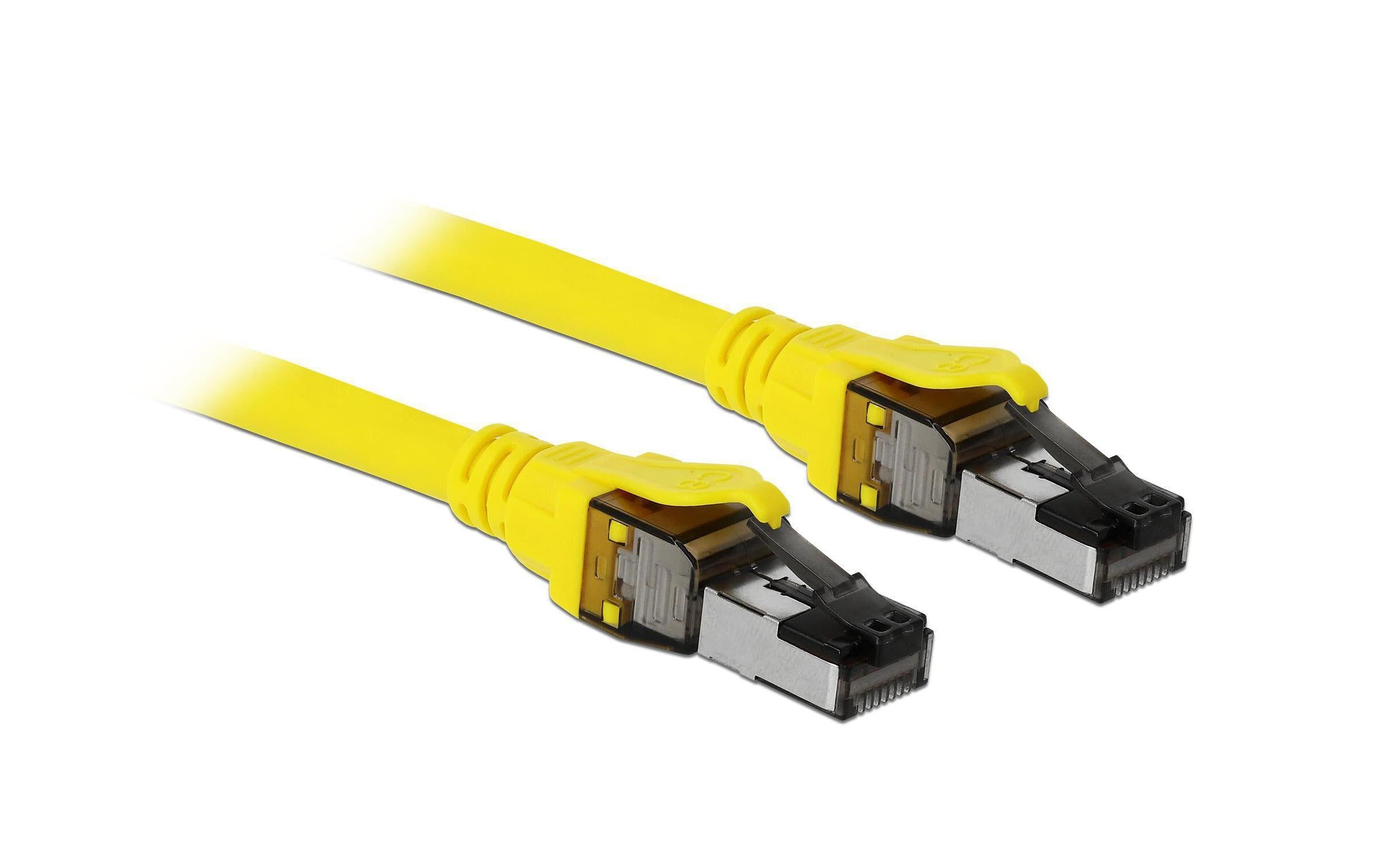 Delock Patchkabel: S/FTP, 2m, Gelb Cat.8.1, LS0H, 7.5mm, 40 Gbps