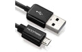 DeleyCON USB2.0-Kabel A-MicroB: 15cm schwarz