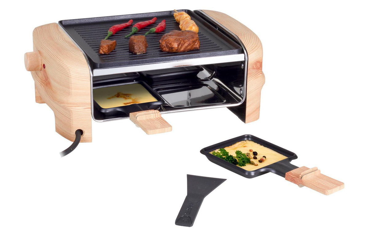 Nouvel Raclette Wood elegance 4 Personen, 600W, 10 teilig