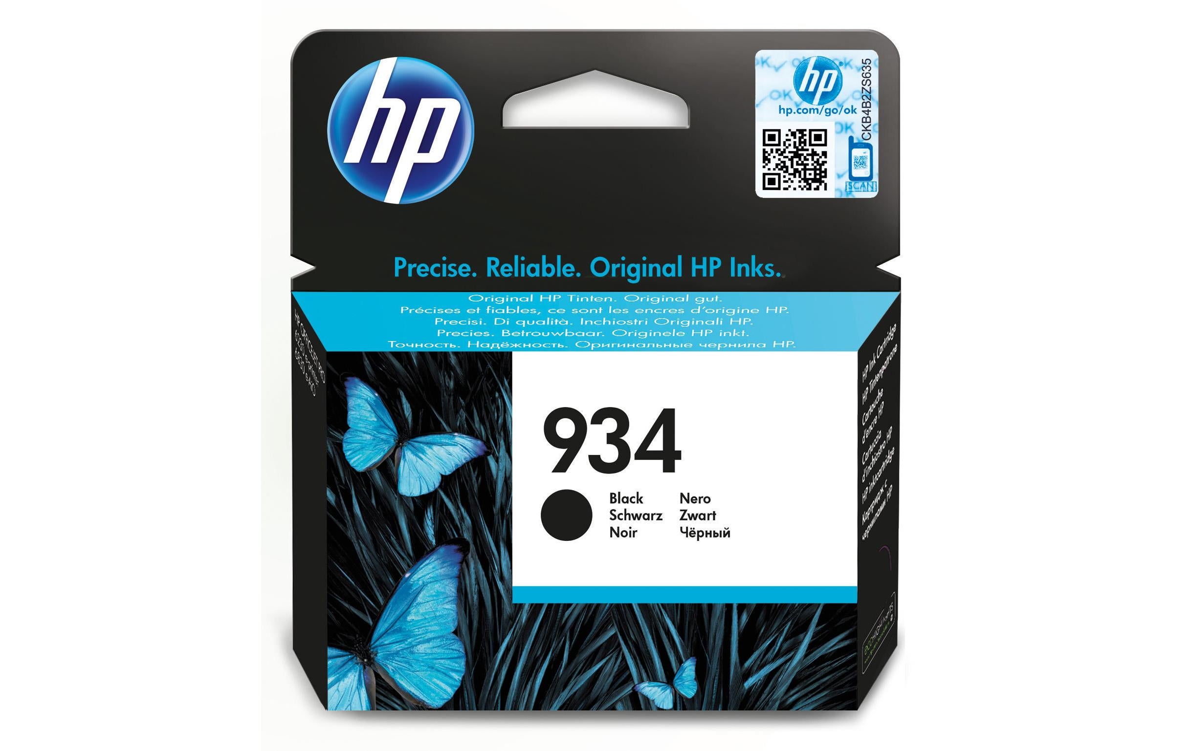 HP Tinte Nr. 934 - Black (C2P19AE) Seitenkapazität ~ 400 Seiten