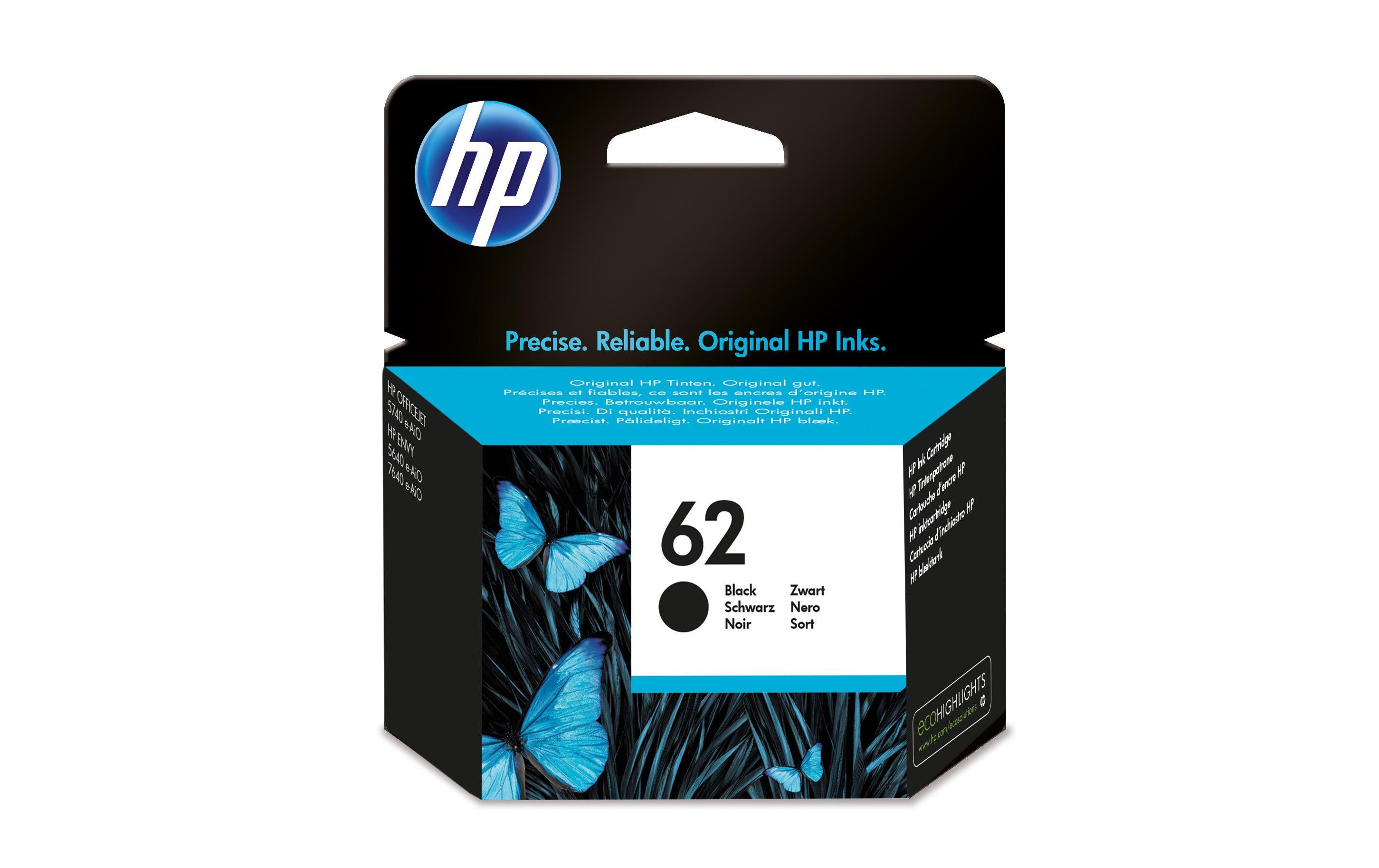 HP Tinte Nr. 62 - Black (C2P04AE) 4ml, Seitenkapazität ~ 200 Seiten