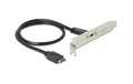 Delock Slotblech mit 1x USB Typ-C Port 10Gbps USB3.1 Gen2, intern Key-A Anschluss