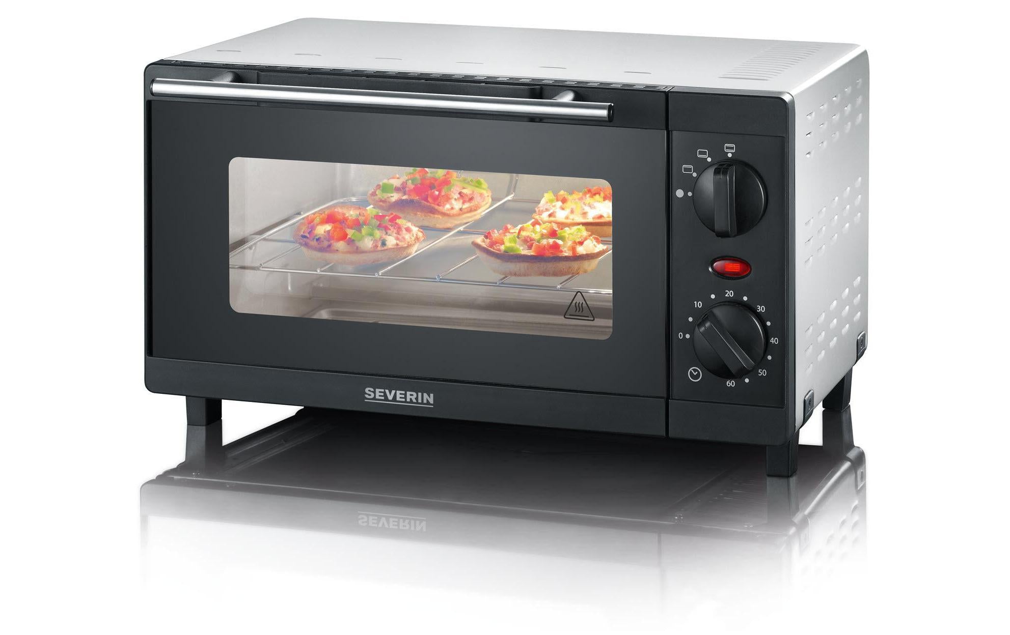 Severin Mini Back- und Toastofen 800 W Volumen 9 Liter, 60 Minuten Timer