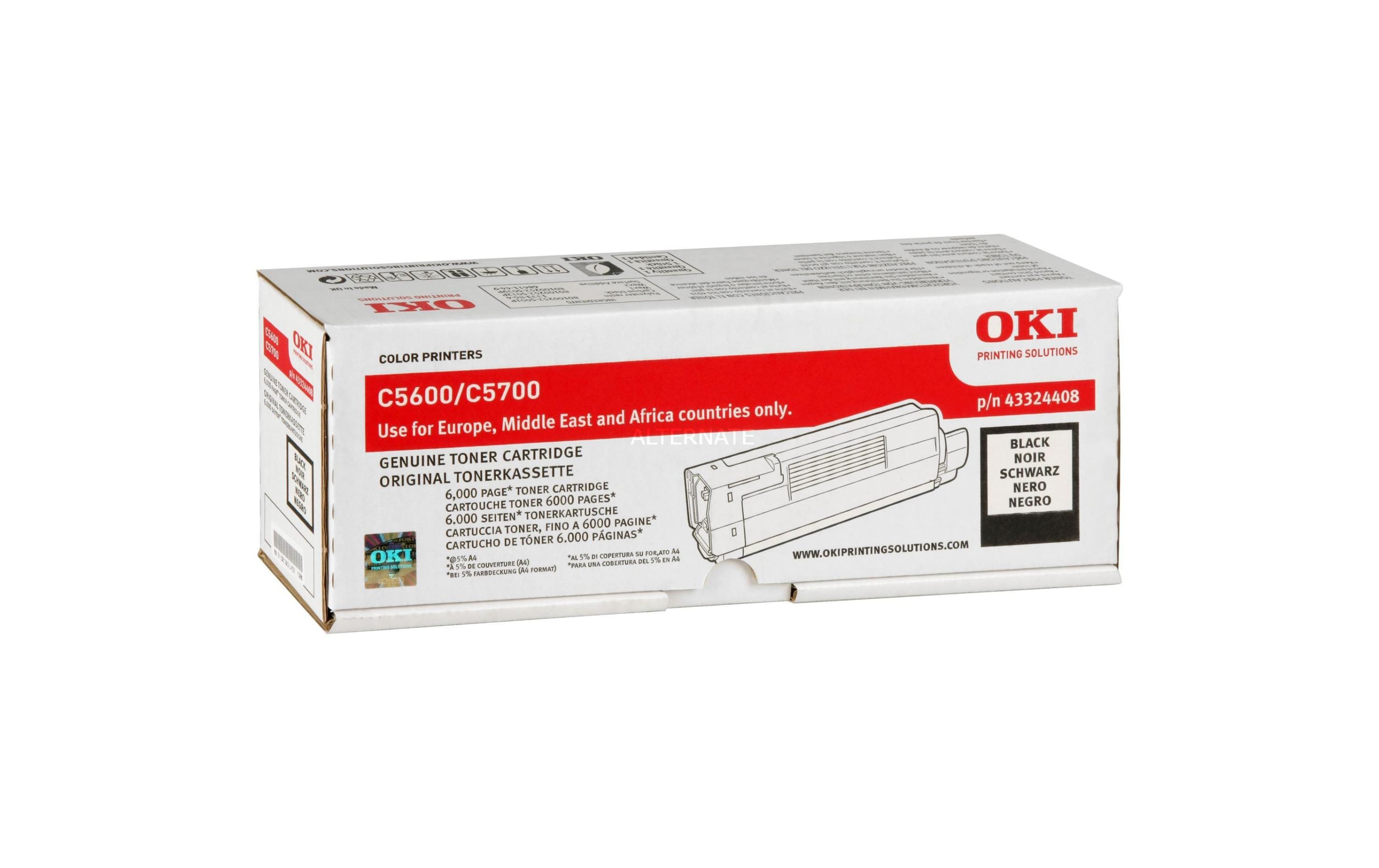 Toner cyan zu OKI 5600/5700 43381907, 2000 Seiten @5% Deckung