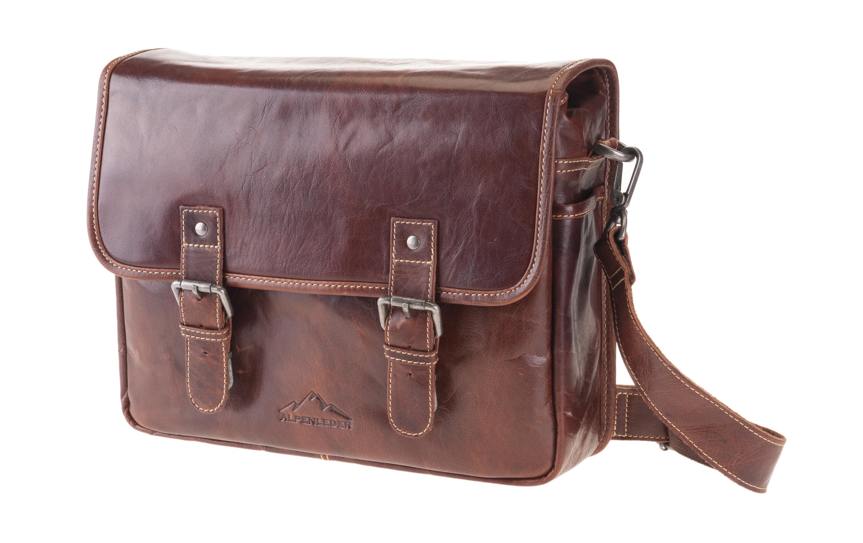 Alpenleder Kameratasche Reporter brandy, Leder