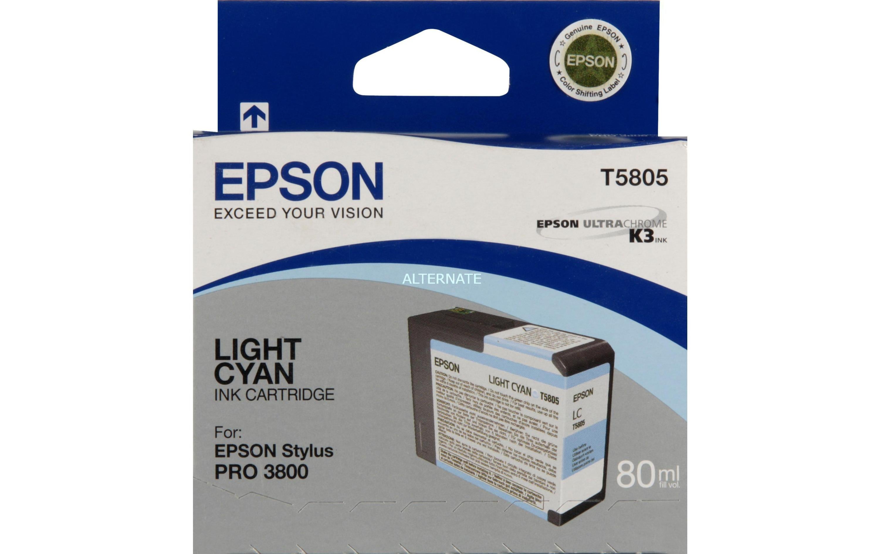 Tinte Epson C13T580500 light cyan, 80ml zu Stylus Pro 3800