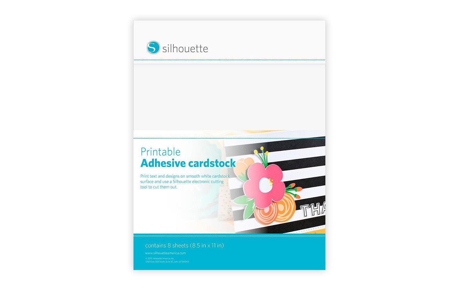Silhouette Bedruckbarer Karton 8 Stück, 21.5 x 28 cm, selbstklebend