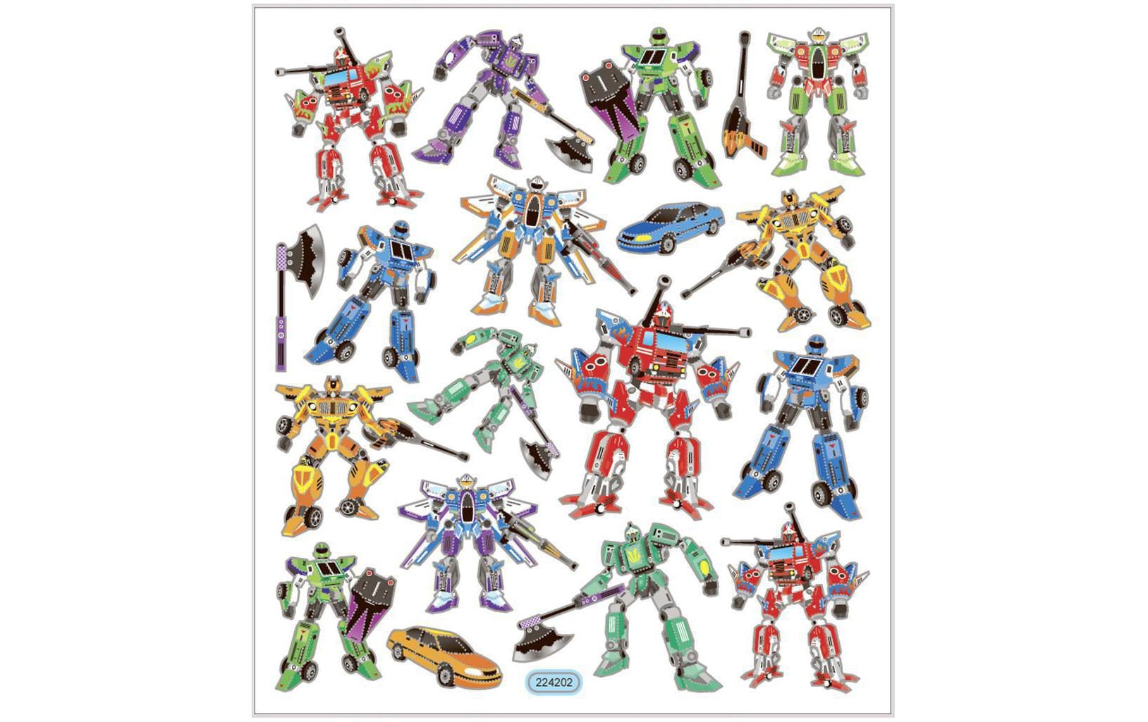 Creativ Company Sticker Transformers Blatt 15 x 16.5 cm