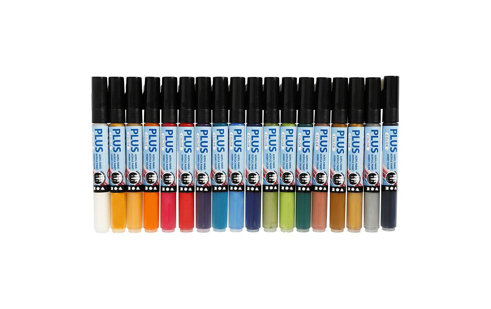 Creativ Company Acrylmarker Set 18 Stifte, Strichstärke 1-2 mm