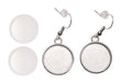 Glorex Ohrringe Cabochon rund, 18 mm, 2 Stück