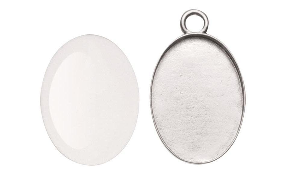 Glorex Anhänger Cabochon 27 x 19 mm, oval