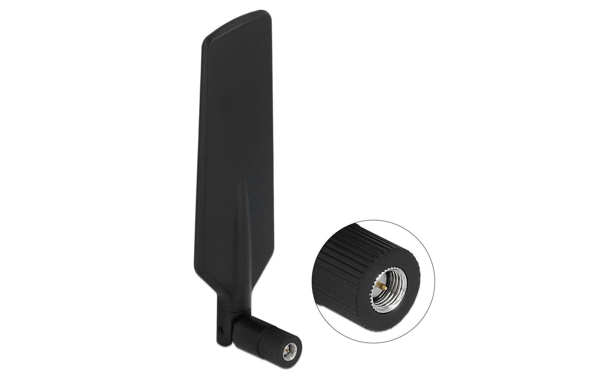 Delock LTE & 5G-Antenne,-1-3dBi, Kippgelenk SMA-Anschluss, 0.7-4.9Ghz, Outdoor