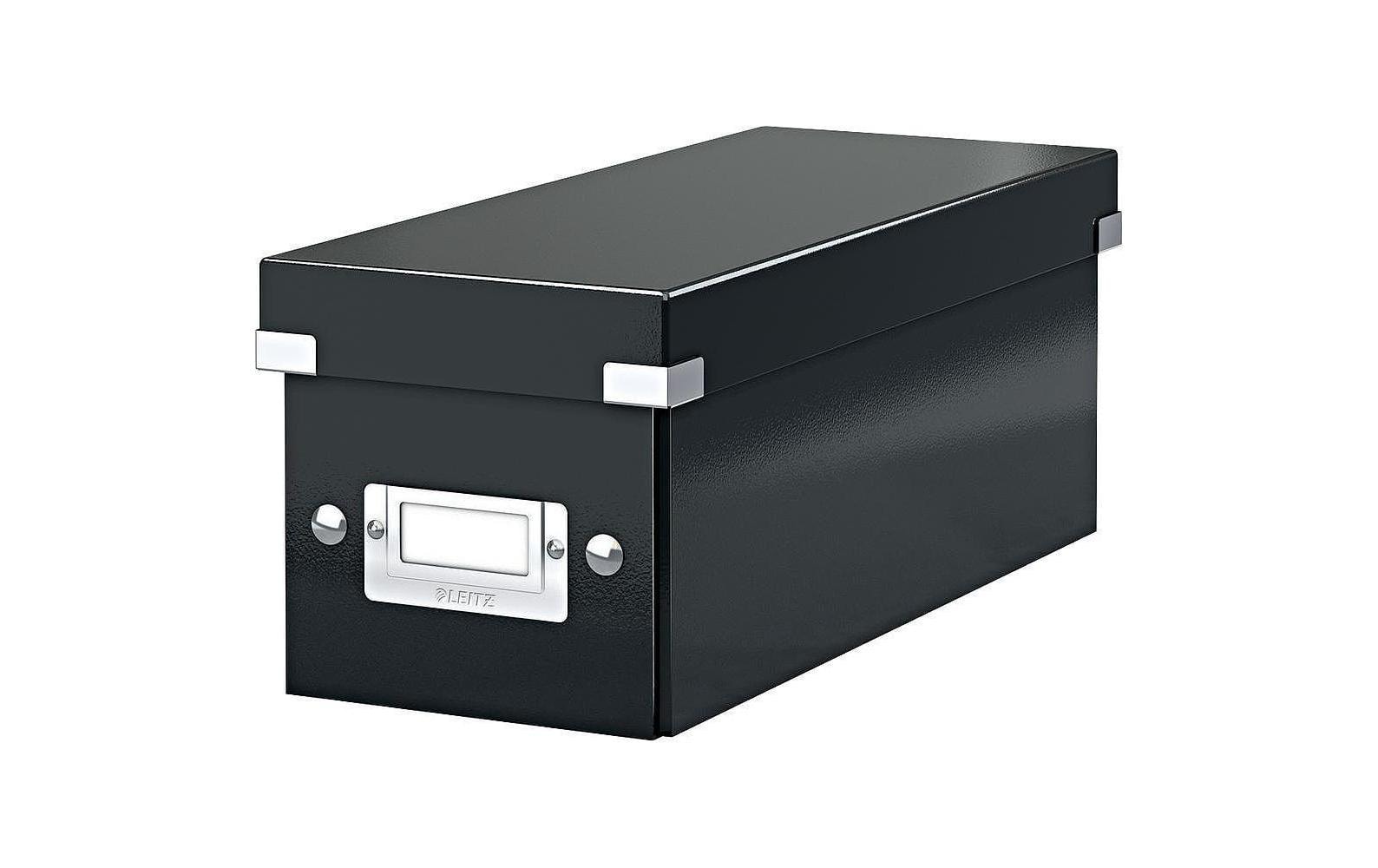Leitz Aufbewahrungsbox CD schwarz für 30 CD-Hüllen, zusammenfaltbar