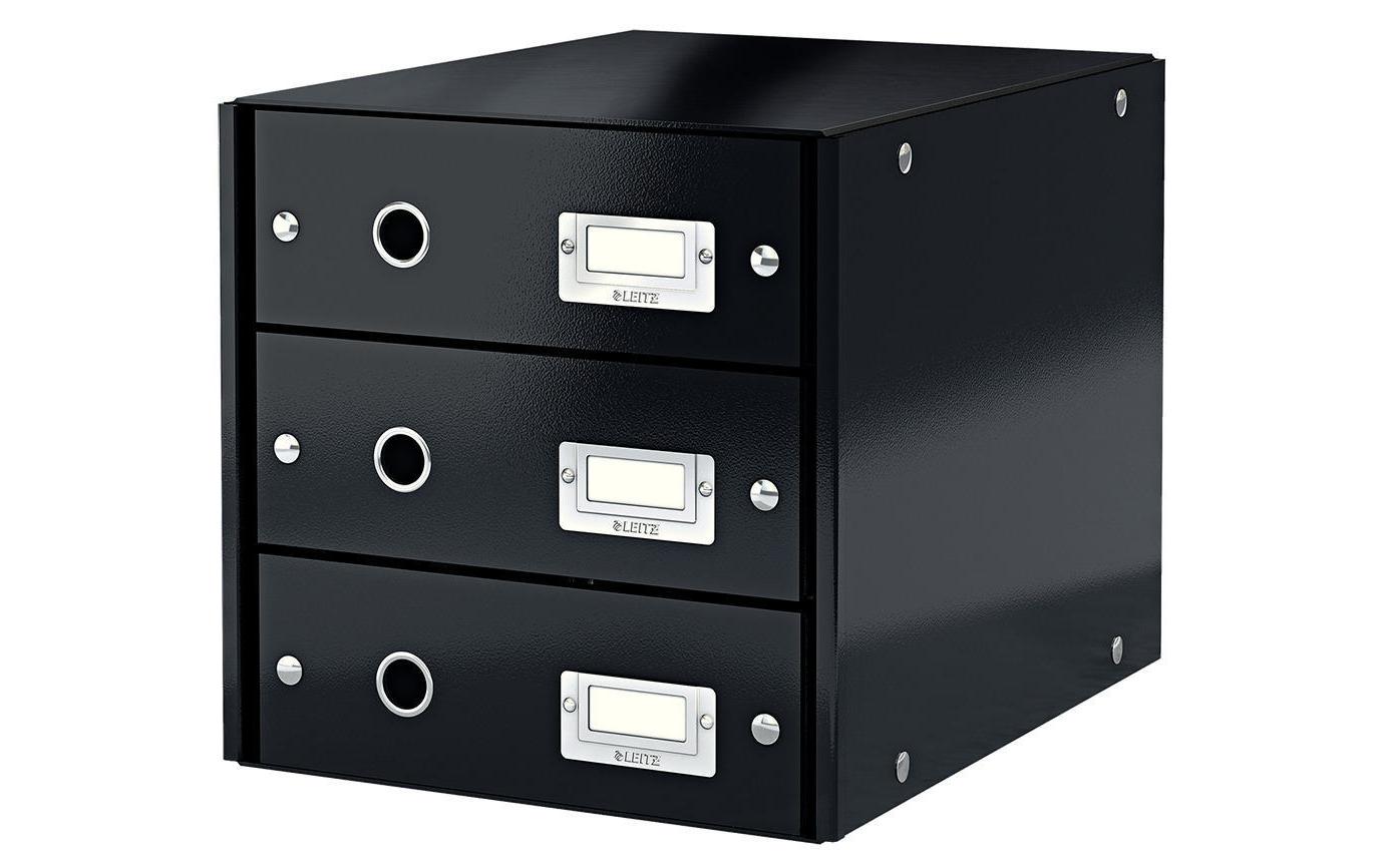Leitz Schubladenbox mit 3 Schubladen schwarz