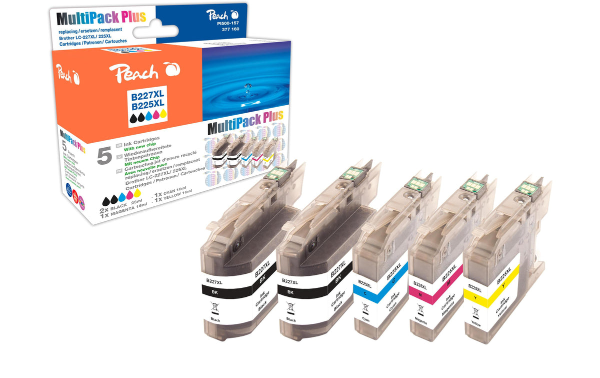 Peach Tinte Brother LC-227XL/225XL Multip.+ 2x28ml 1350S 3x16ml 1485 Seiten