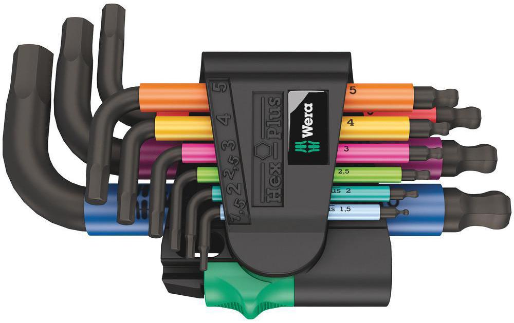 Wera 950/9 Hex-PlusMulticolour 2 Winkelschlüsselsatz, 9-teilig