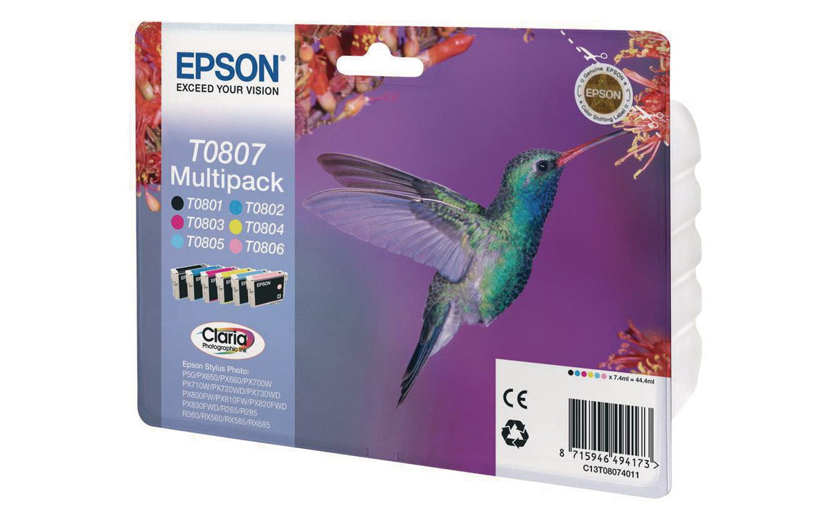 Stylus Epson C13T08074011 Multipack farbig zu Stylus Photo R265/R360/RX560/P50