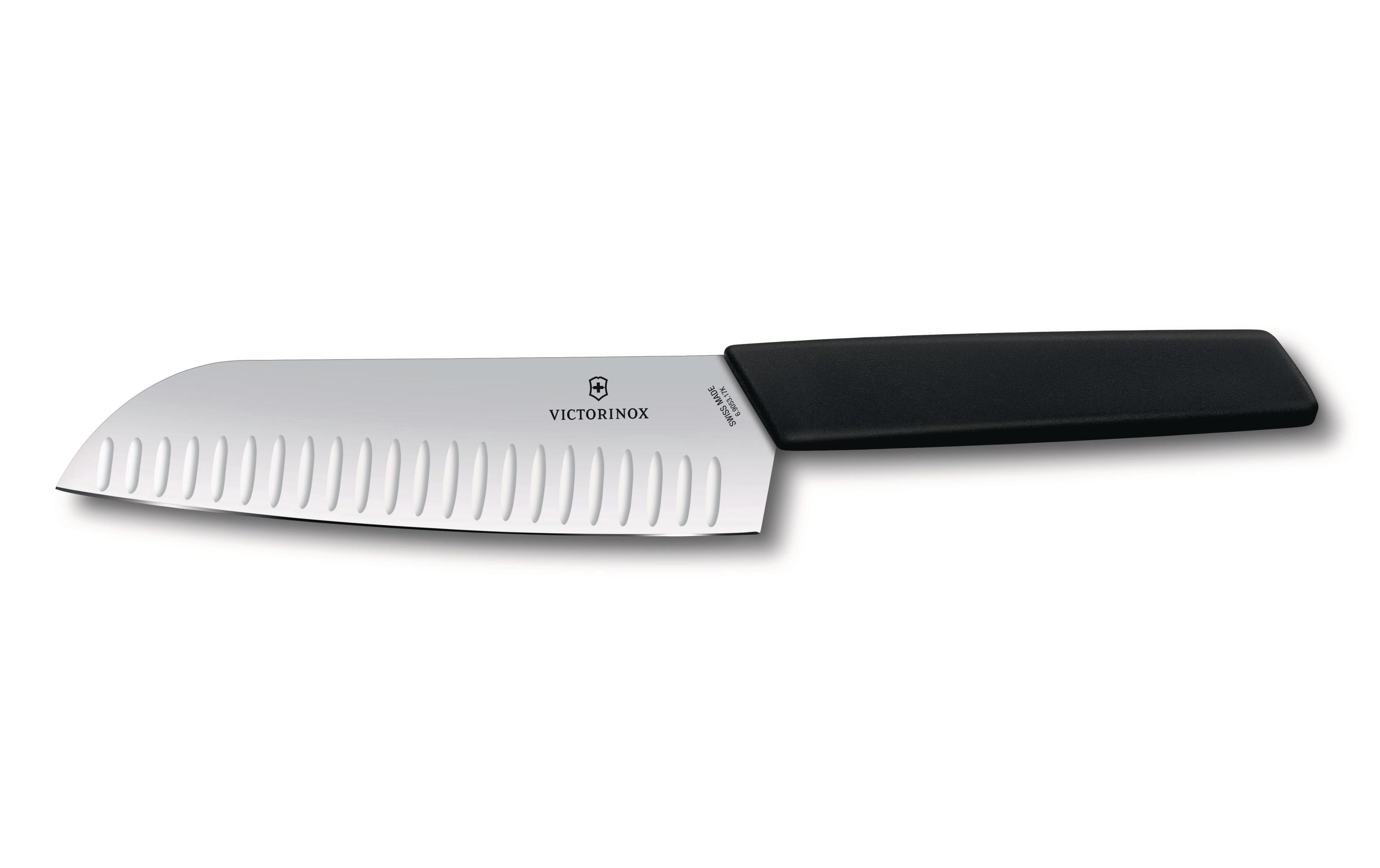 Victorinox Santokumesser Kullenschliff 17 cm, schwarz