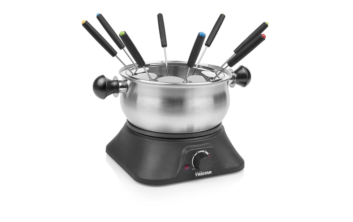 Tristar Fondue Edelstahlgehäuse 8 Personen, 1.3l, 1400 Watt
