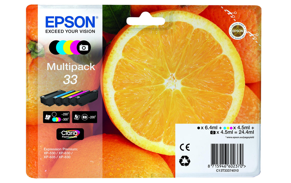 Tinte Epson T33374010 Multipack,bk,c,m,y Expression Home XP-332, XP-235, XP-432/435
