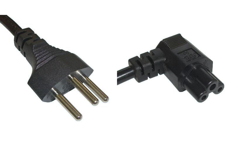 Netzkabel 250V / 2.5A, 2m, 3 polig Stecker Typ12, C5, schwarz